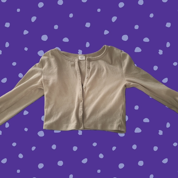 WILFRED cropped cardigan in olive - Picture 1 of 2